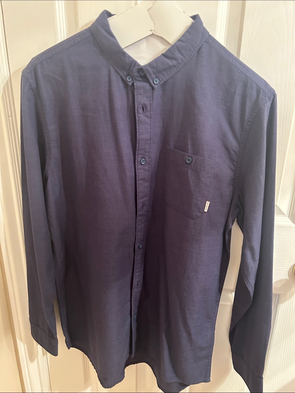 Quiksilver Men's Navy Long-Sleeve Button-Up Shirt